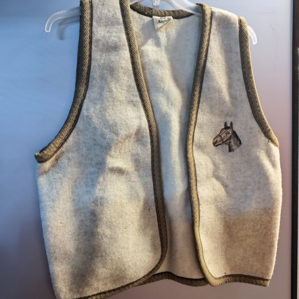 Monarca Wool Blend Western Riding Vest Mens Size L